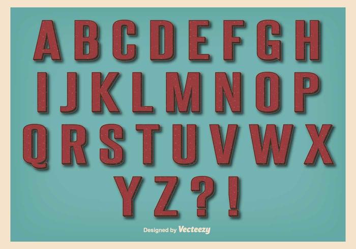 Retro Vintage Style Alphabet Set vector