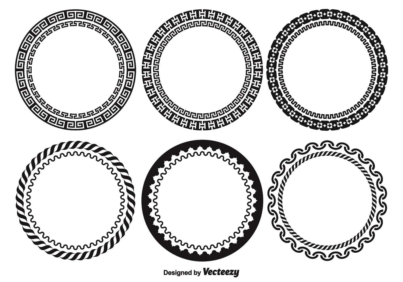 Download Decorative Round Frame Set - Download Free Vectors ...