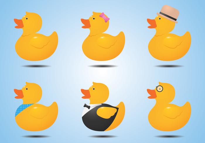 Fashionable Rubber Duck Vectors  