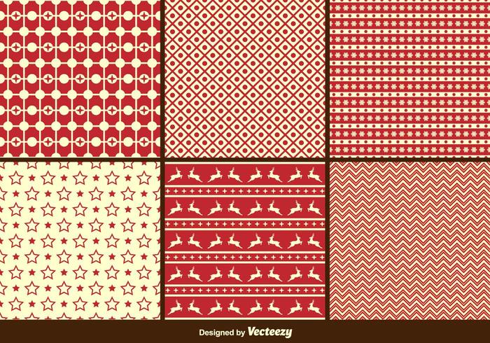 Christmas Retro Patterns vector