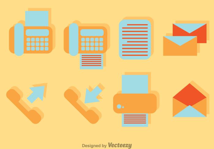 Vector Office Flat icons Vector Office Flat icons