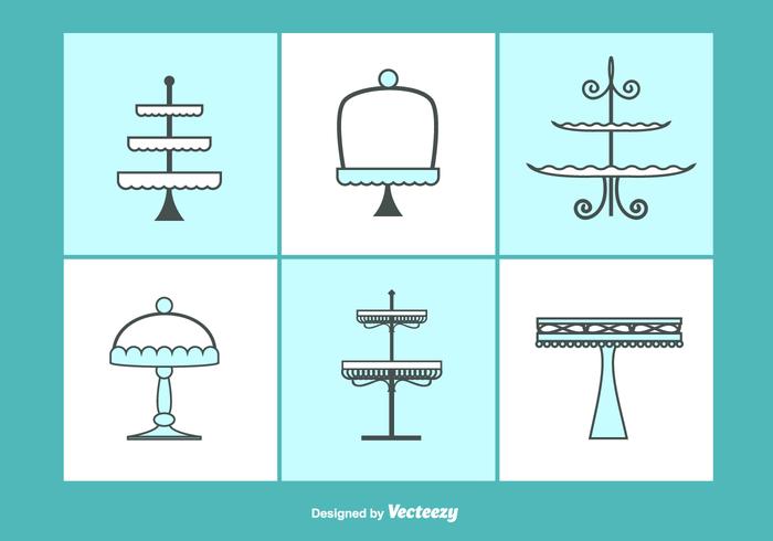 Cupcake Stand Vectors Set