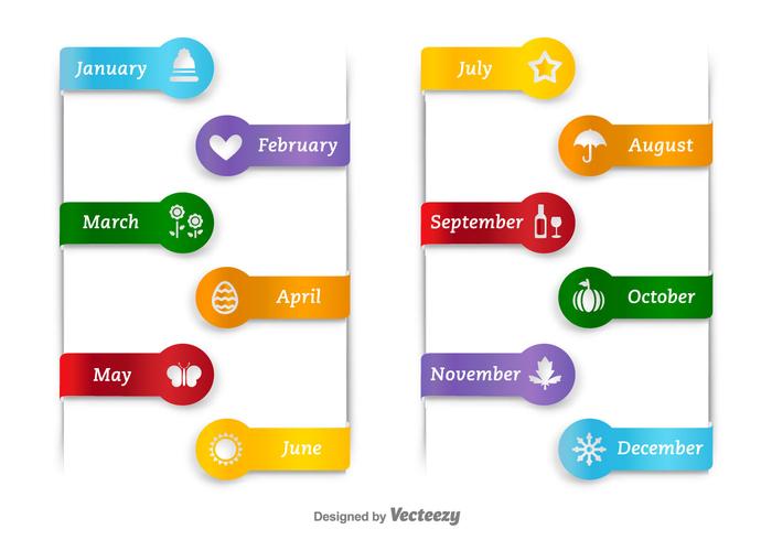 Seasonal Months of the Year Labels Seasonal Months of the Year Labels