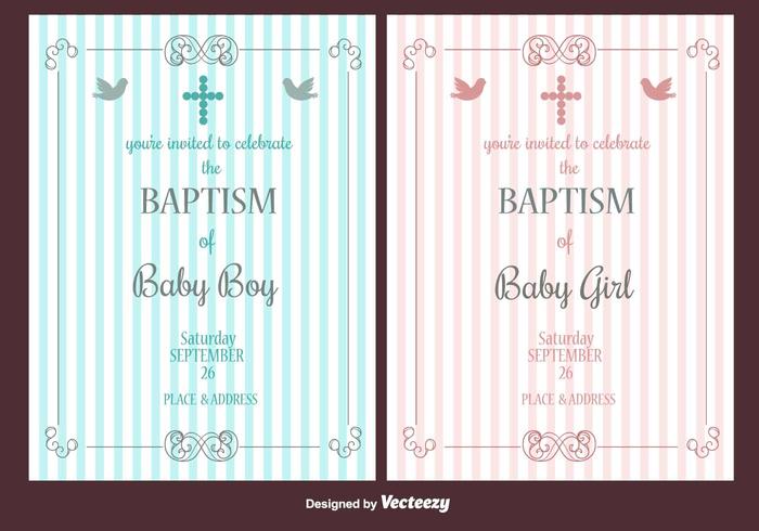 Baptism Vector Invitation