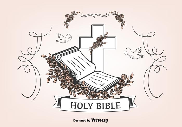 Open Bible Background vector