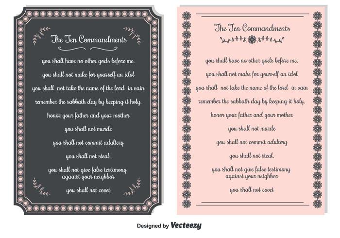 Ten Commandments Backgrounds vector