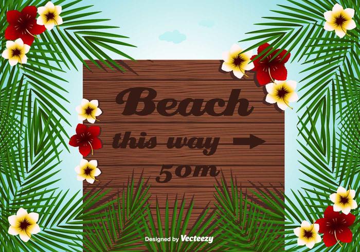 Beach Billboard Vector