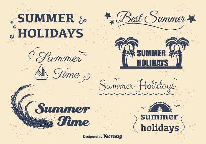 Summer Holidays Labels vector