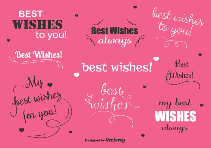 Best Wishes Vector Labels
