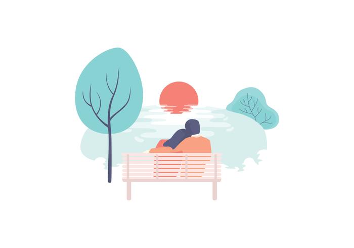 Vector Sunset Illustration