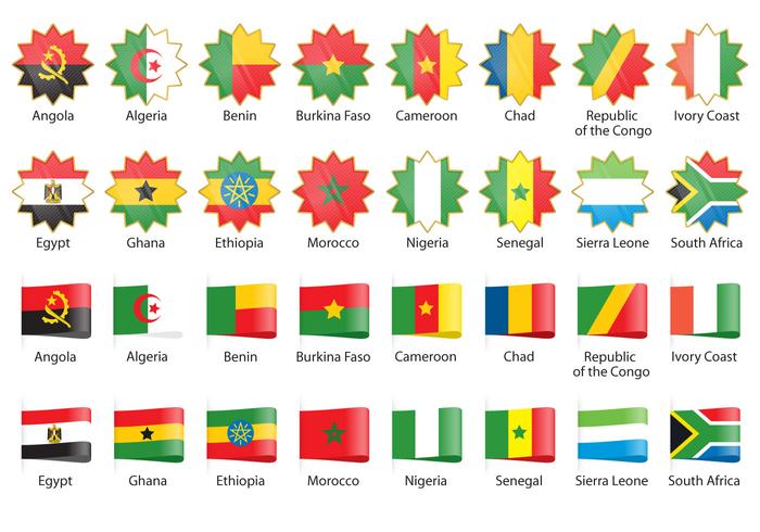 African Flag Vectors