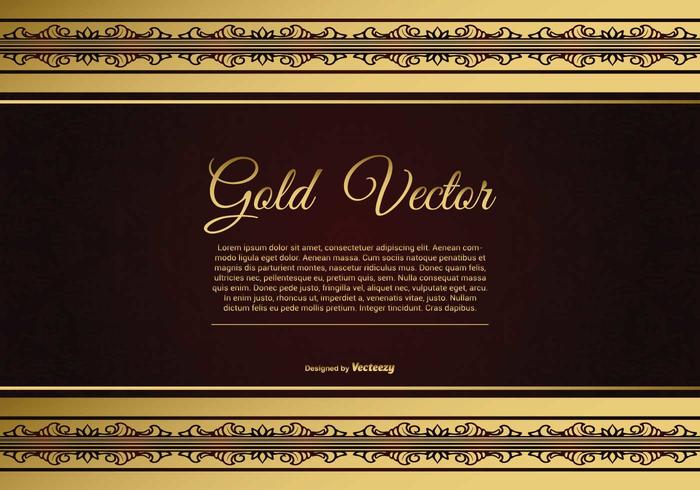 Oro elegante y ilustración de fondo rojo vector