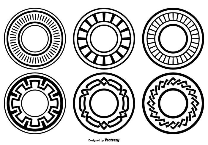 Formas decorativas del círculo vector