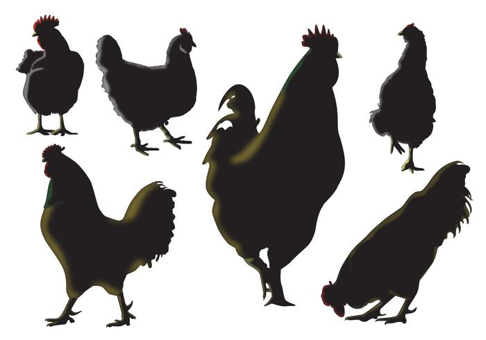 Rooster Silhouette Vectors 