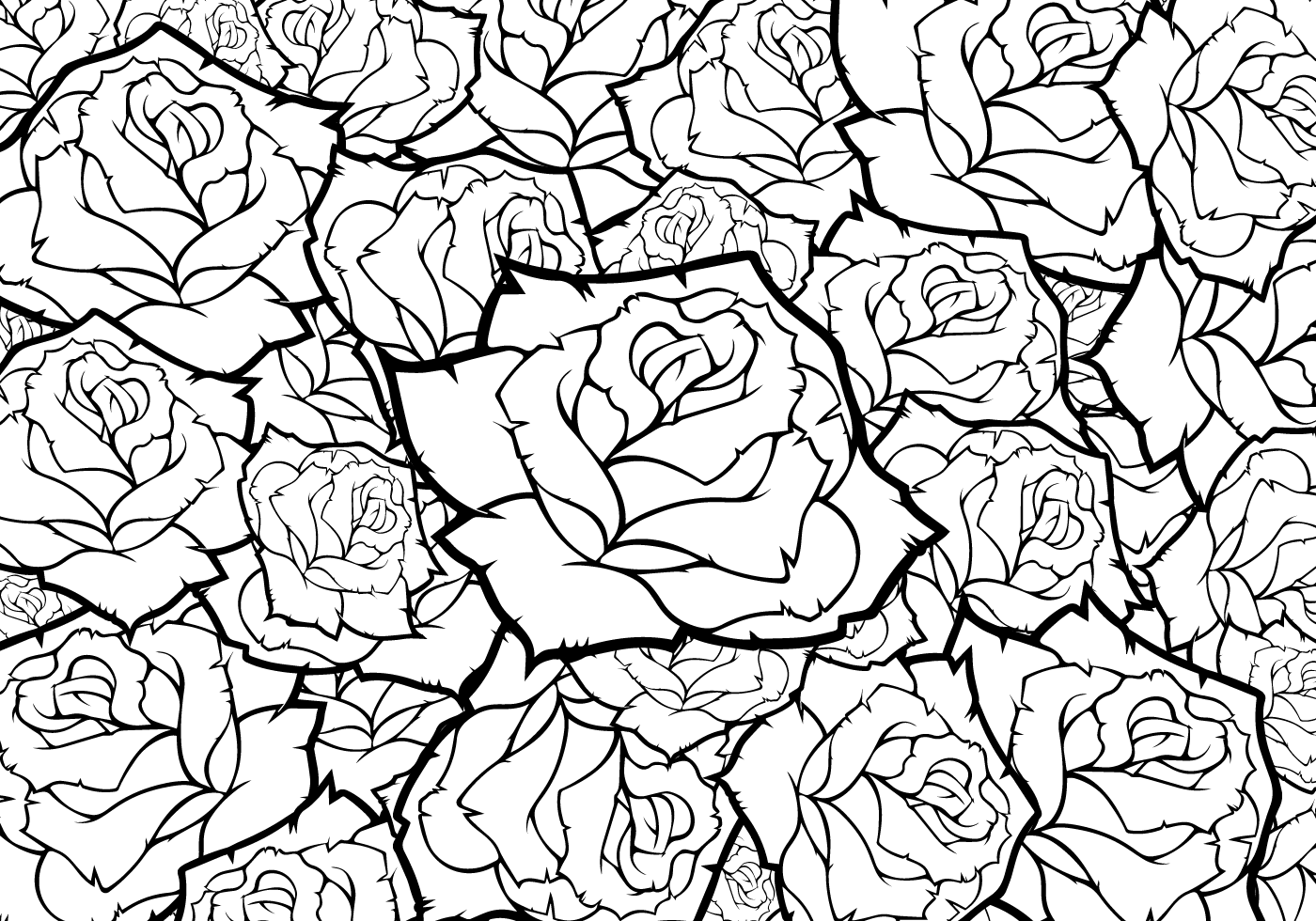 Download Rose Flower Vector Background Black And White - Download ...