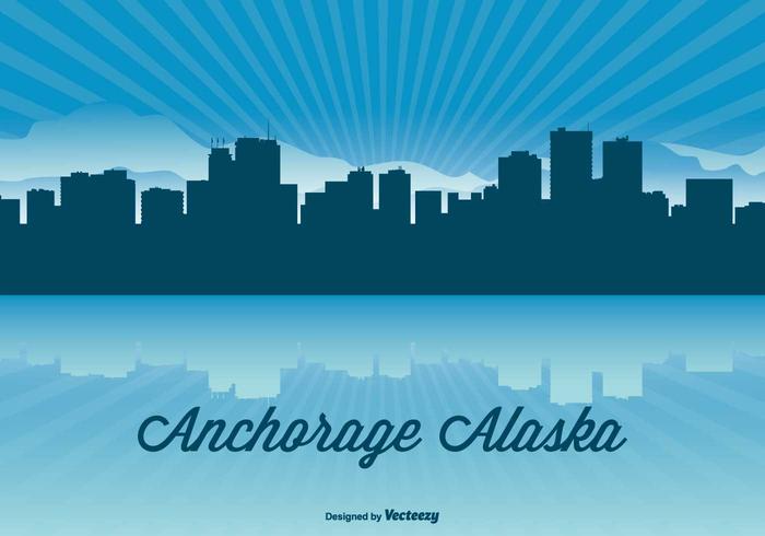 Alaska Skyline Illustration Alaska Skyline Illustration