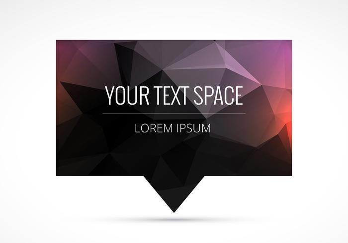 Dark Polygonal Chat Bubble Vector