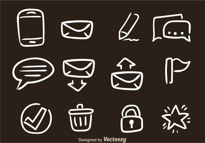 Hand Drawn SMS Vector Icons