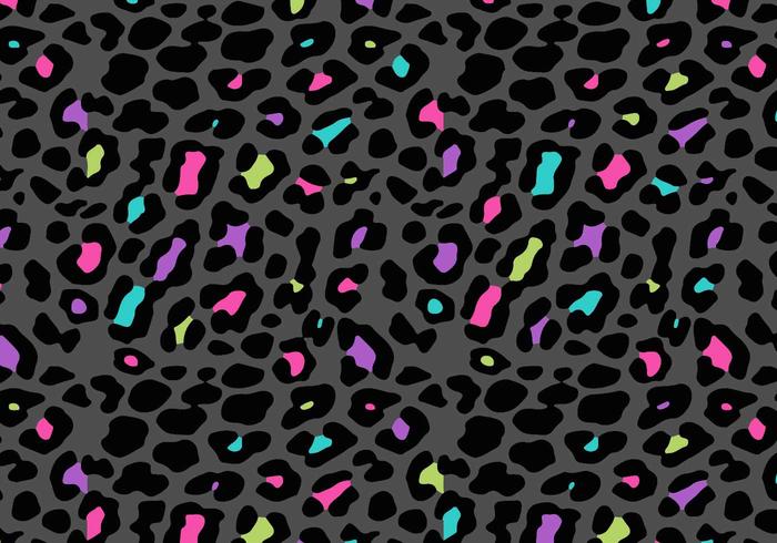 Rave Styled Leopard Animal Print Vector Background