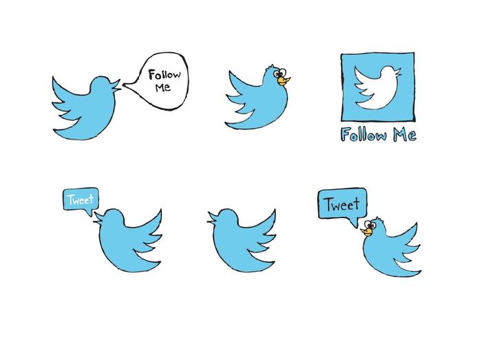 Free Twitter Bird Vector Series