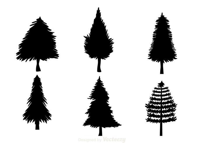 Download Black Christmas Tree Silhouettes - Download Free Vectors ...