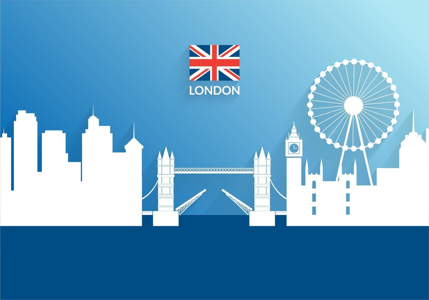 Free Vector Cutout Paper London Cityscape