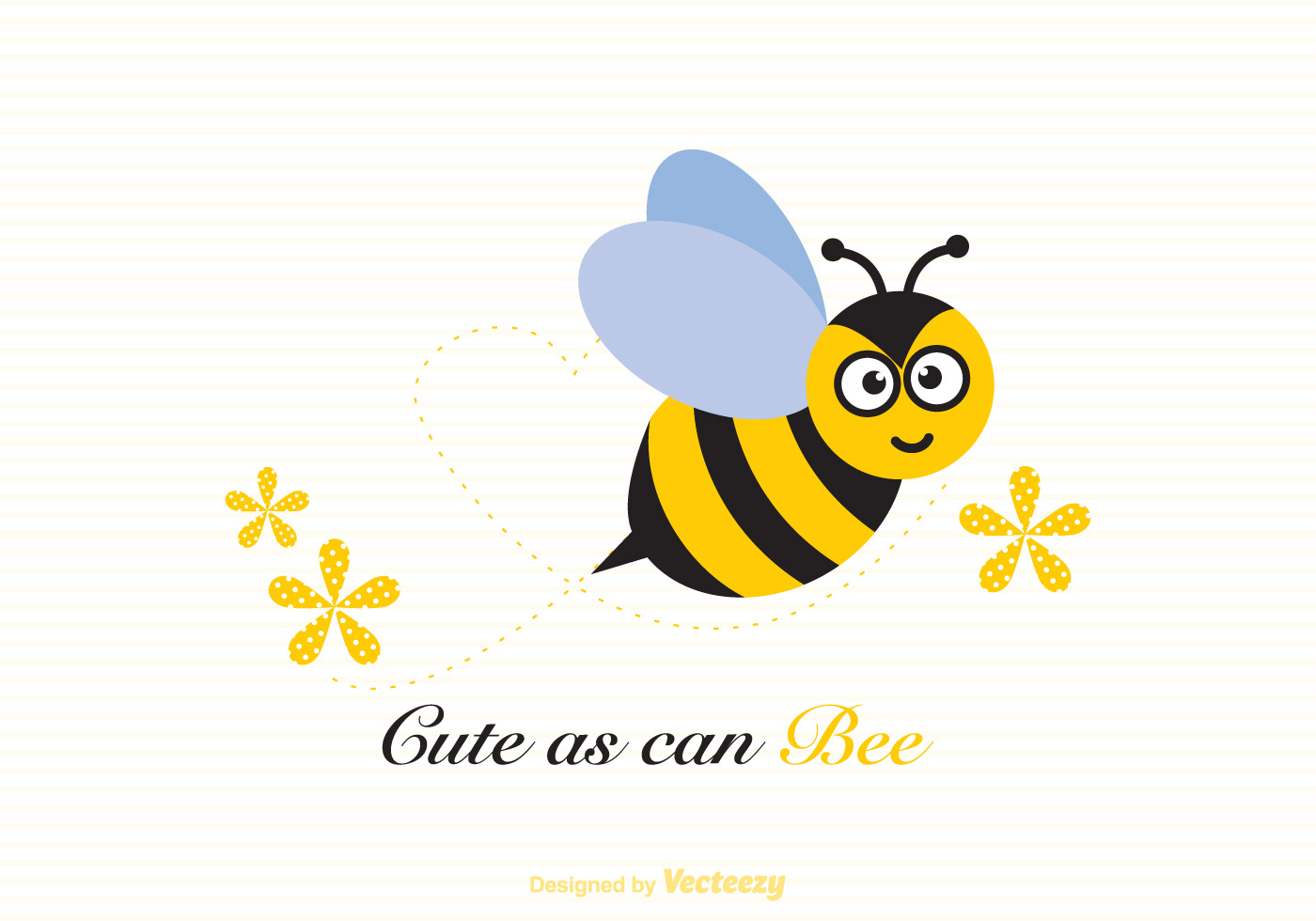 Download Free Cute As Can Bee Vector Illustration - Download Free ...