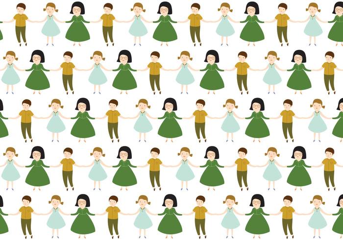 Characters Children Pattern vector