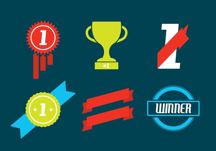 Trophy and Awards Vector Icons Set