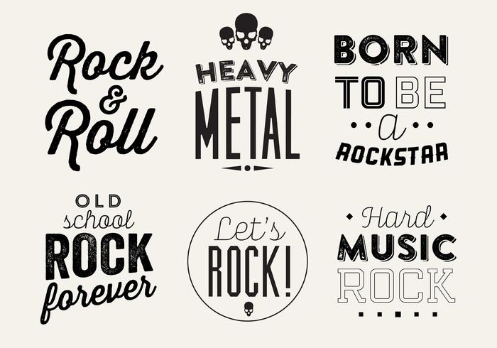 Vector tipográfico de fondo de la música rock