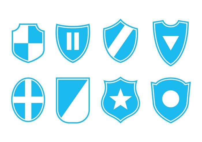 Shield Shapes Vector Set Shield Shapes Vector Set