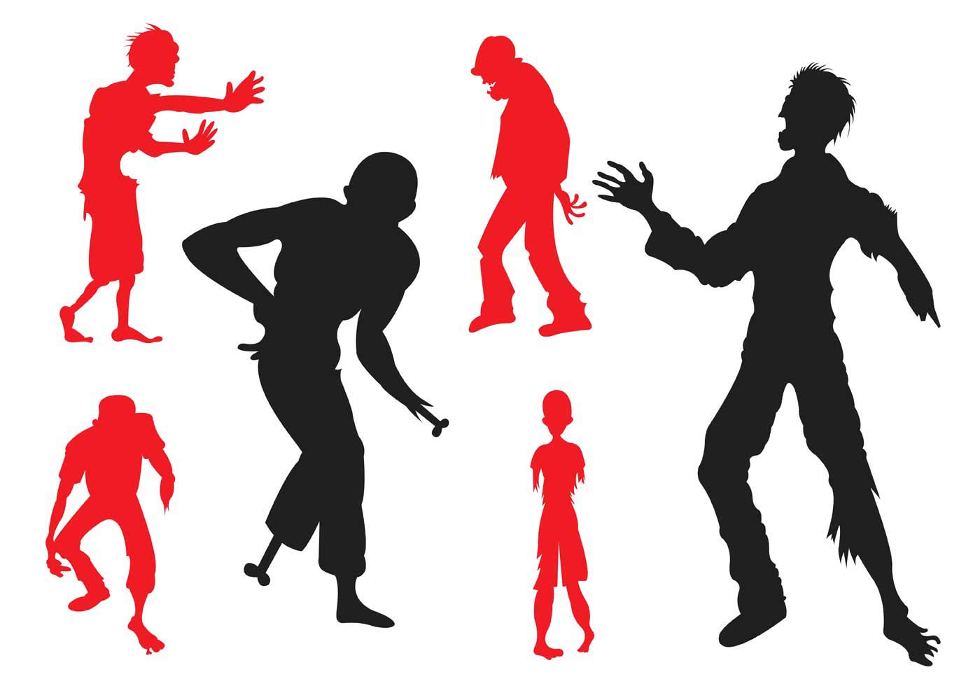 Download Vector Silhouette of Zombies - Download Free Vector Art, Stock Graphics & Images