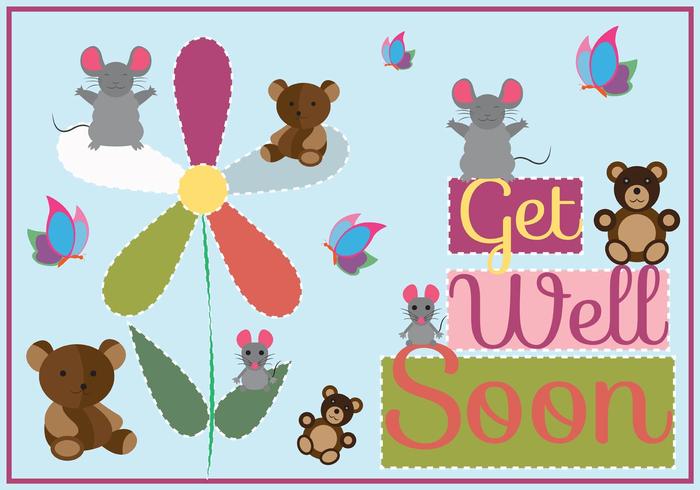 Get Well Soon Vector Card