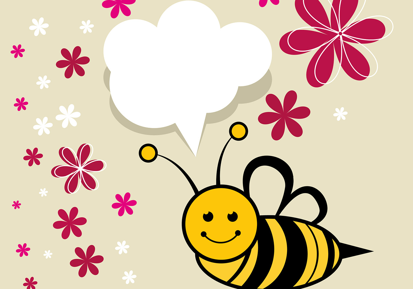 Download Free SVG Cut File - Cute Cartoon Bee, Cartoon Vector, Bee Vect...