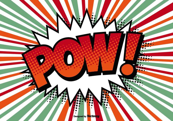 Comic Style POW Illustration vector