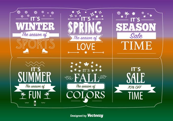 Seasonal Big Sales Labels Seasonal Big Sales Labels