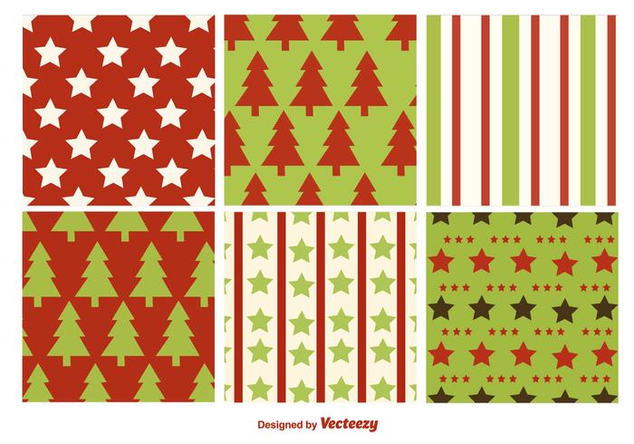 Christmas Flat Textures vector