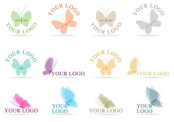 Vectores del logotipo de la mariposa