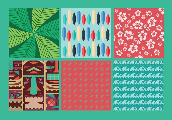 Hawaiian Vector Background Set Hawaiian Vector Background Set