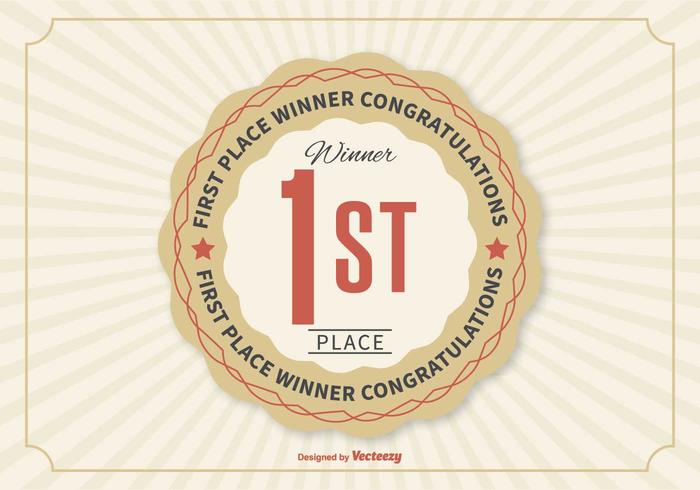 First Place Badge Illustration First Place Badge Illustration