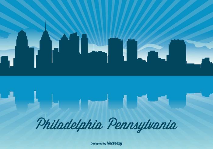 Philadelphia Skyline Illustration vector