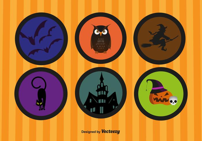 Happy Halloween Stickers vector