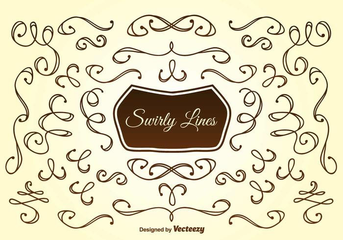 Hand-Drawn Swirly Lines vector