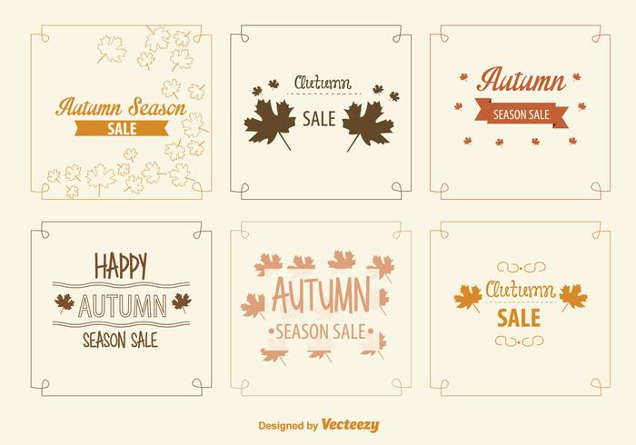 Autumn Sale Signs vector