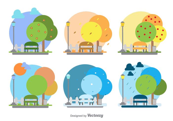 Seasonal Park Illustration vector