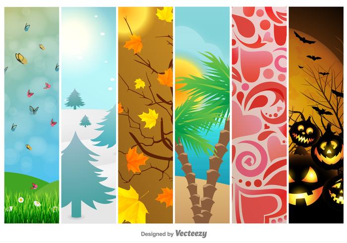 Seasonal and Holidays Backgrounds vector