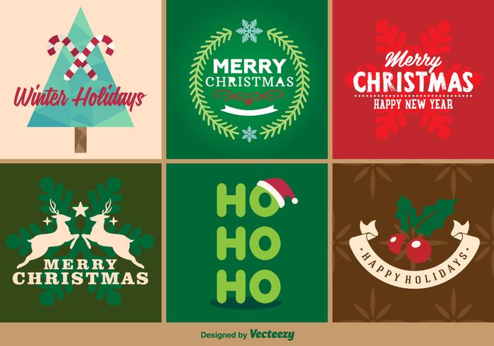 Merry Christmas Badges vector