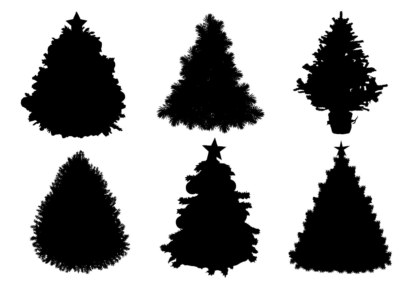 christmas tree silhouette clip art free - photo #28