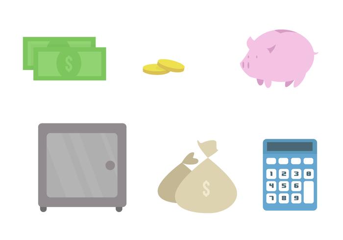 Bank Vector Icon Set