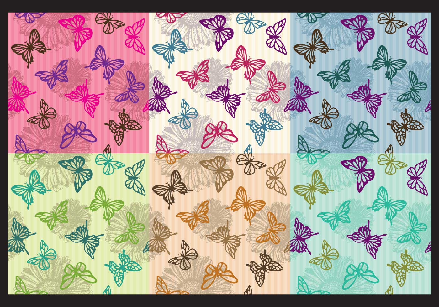 Download Vintage Butterfly Patterns 93705 - Download Free Vectors ...